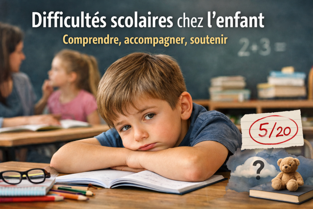 Difficultés scolaires chez l’enfant – accompagner parents et enfants